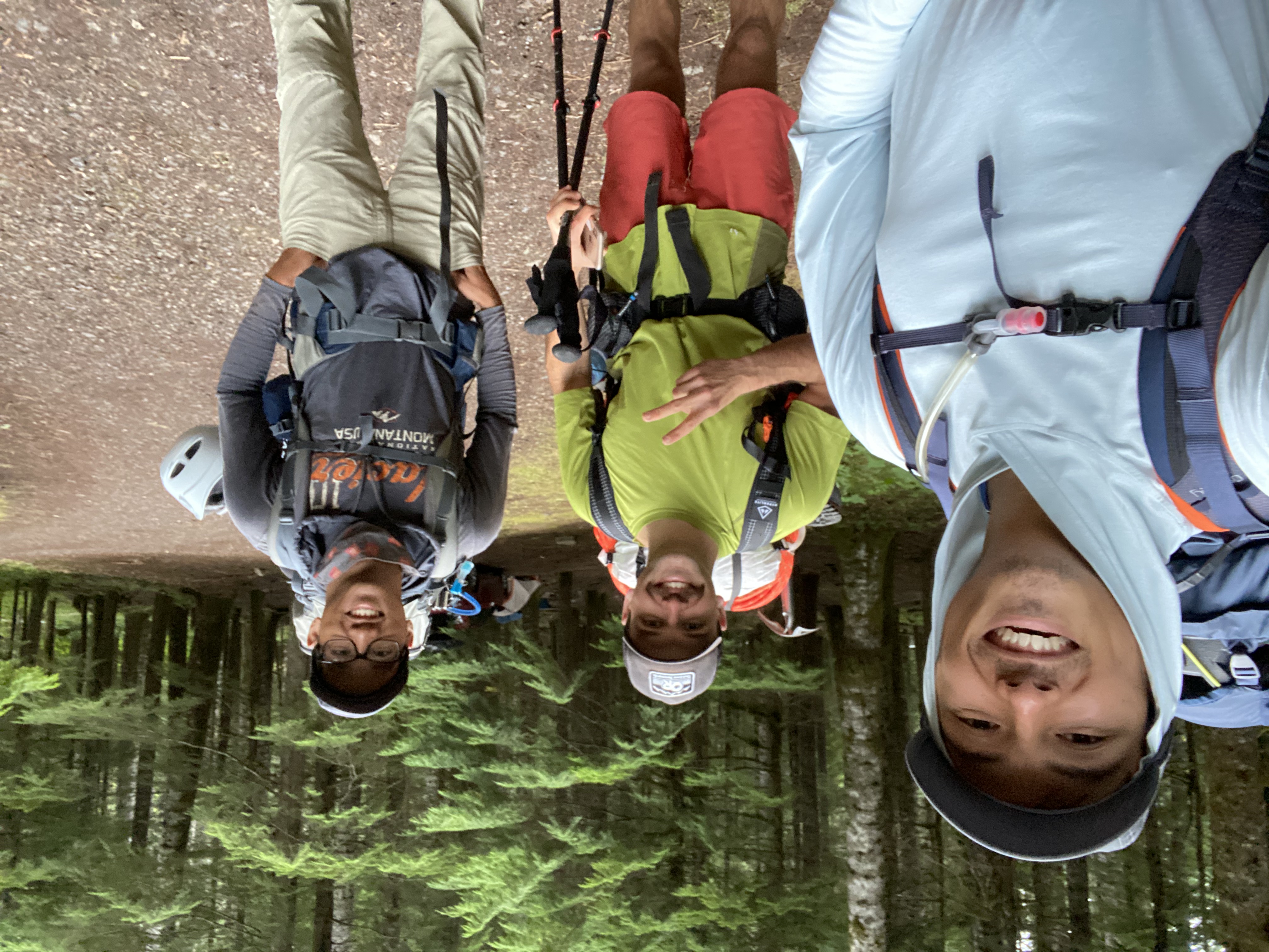 Yoshio, Gregory and Non at the North Fork Sauk trailhead.