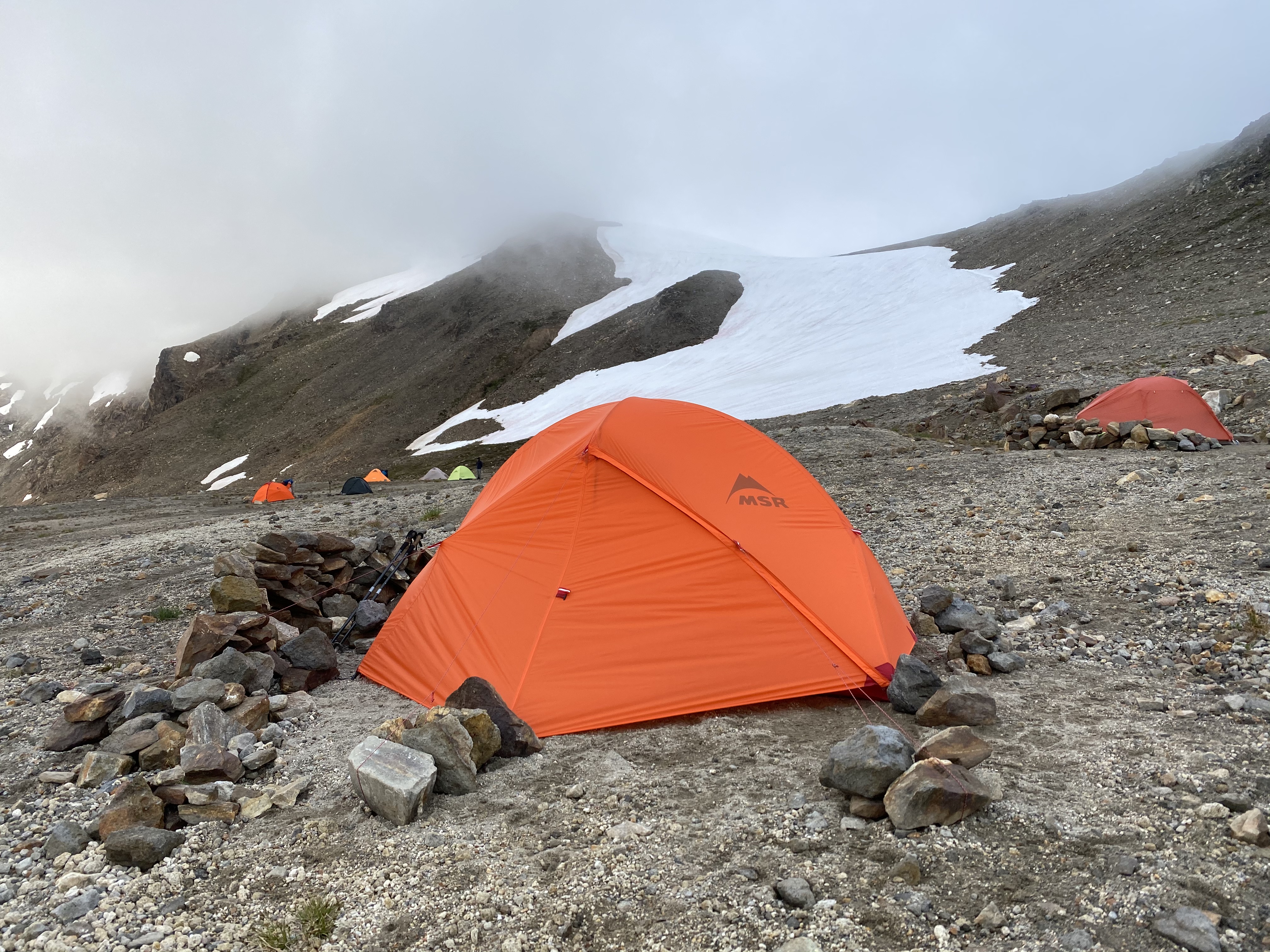Yoshio's tent at Glacier Gap Camp'.