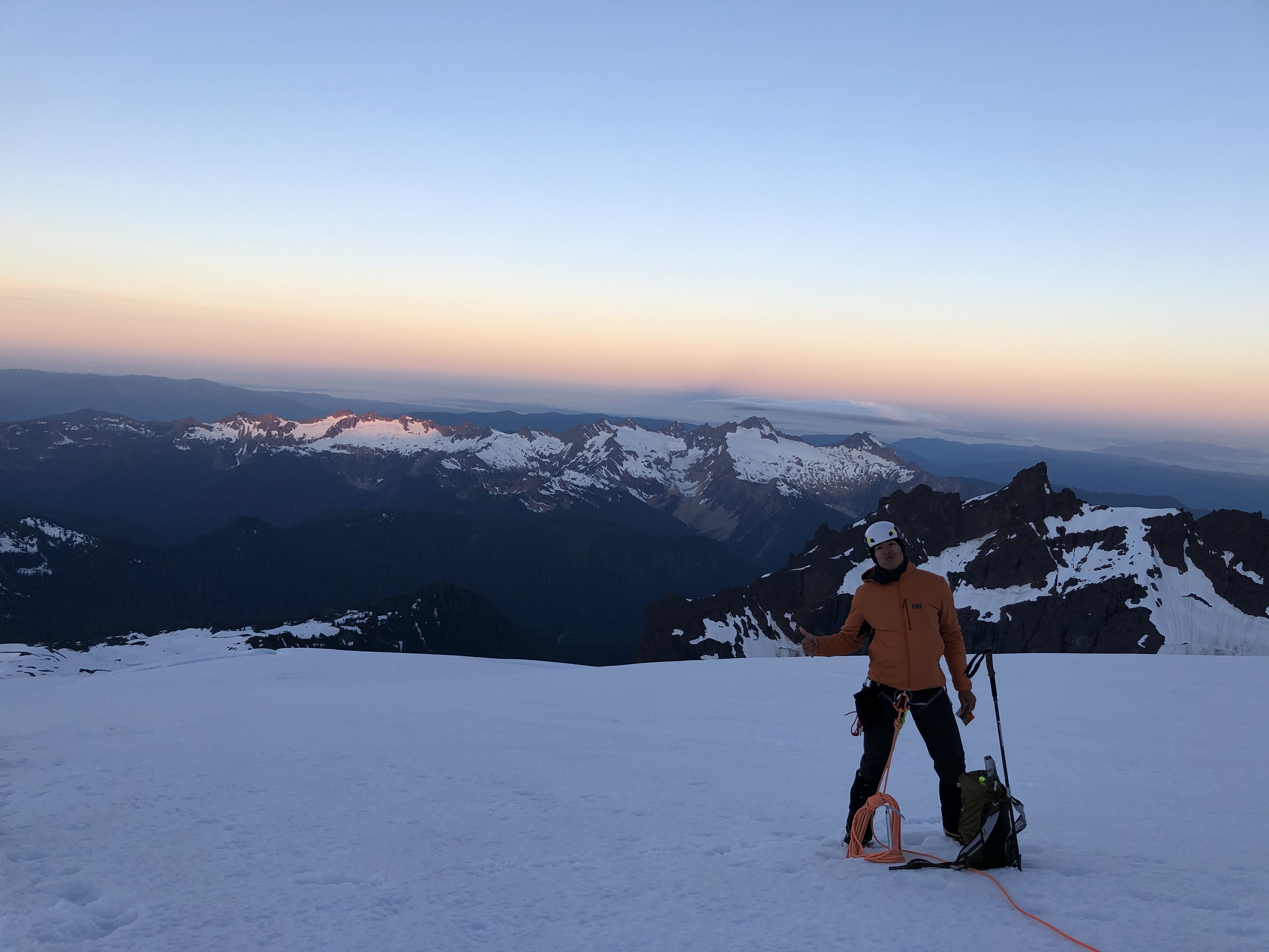 Yoshio on Easton glacier.