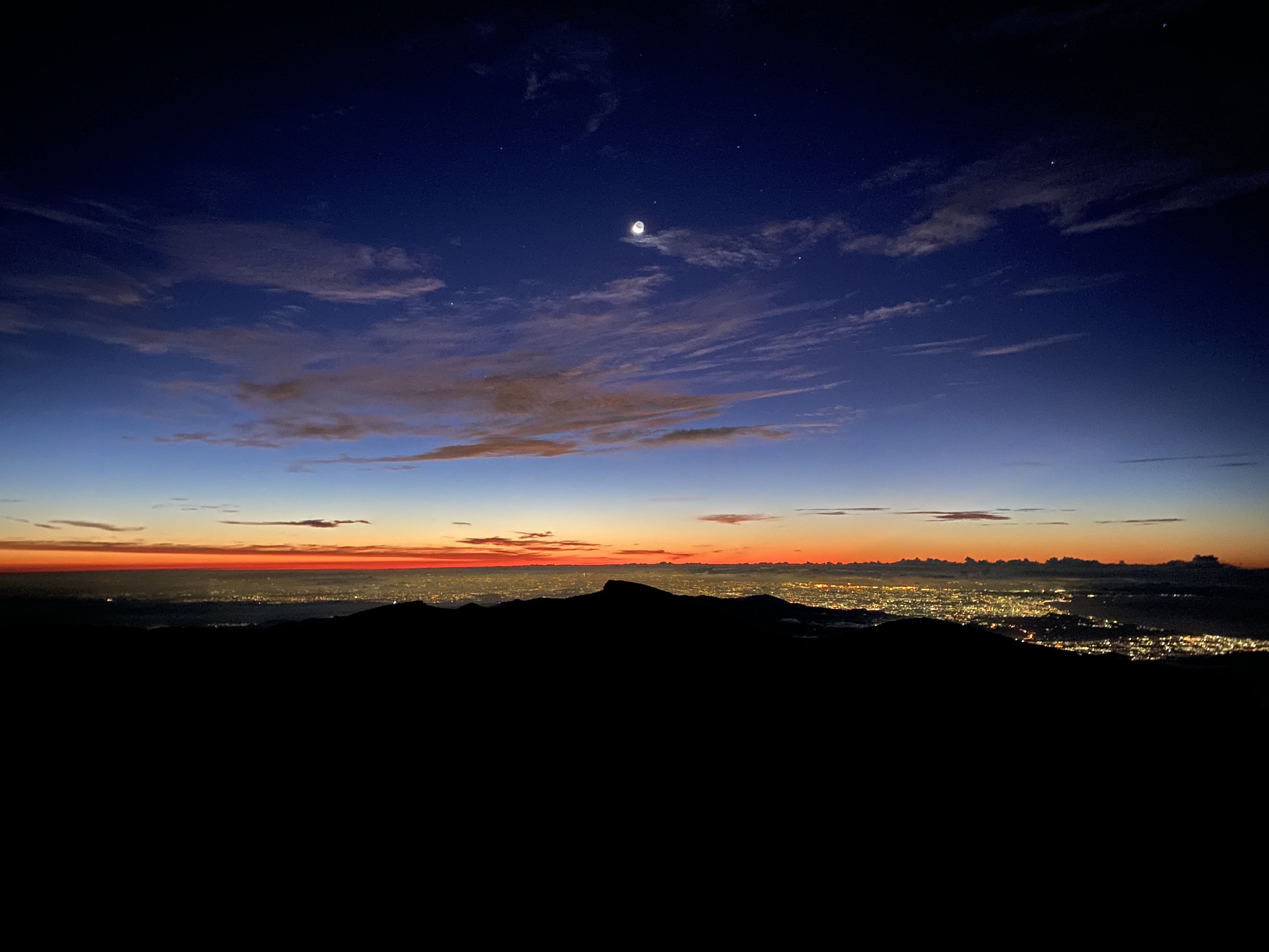 Nightscape from the summit of Fujisan.