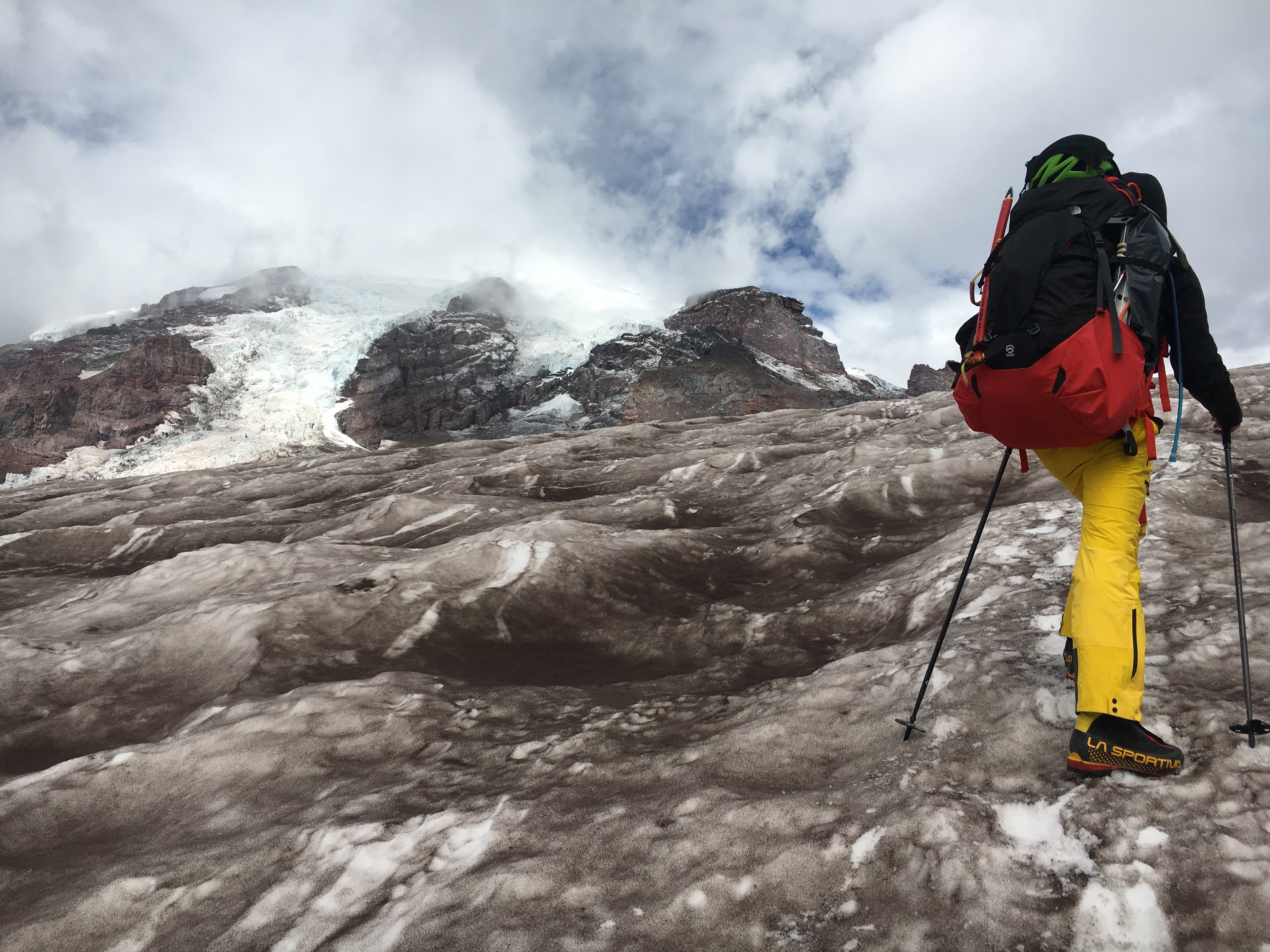 Ricky leading the way to Camp Muir, on the Muir Snowfield.