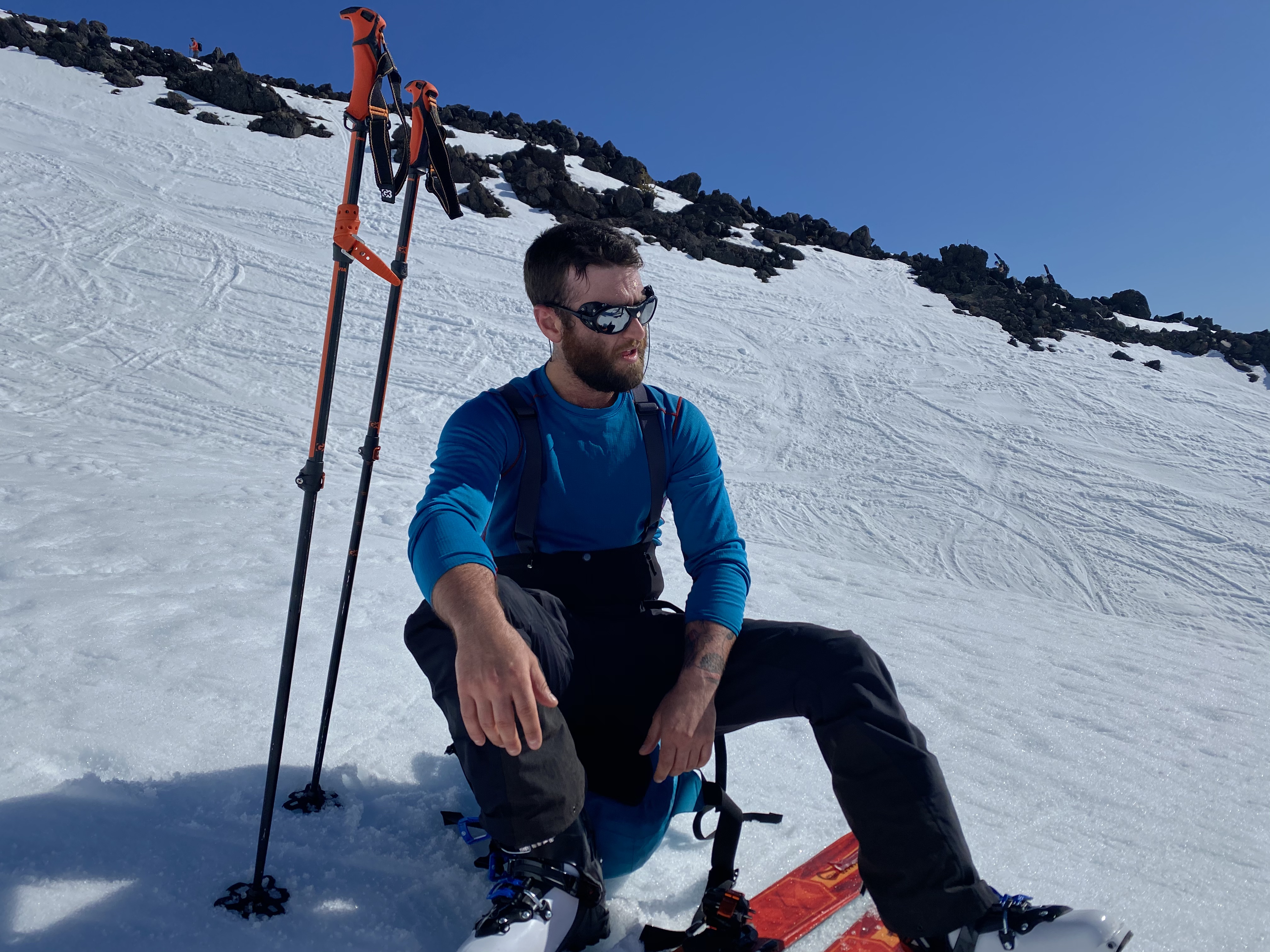 Joe taking a break on Saint Helens.