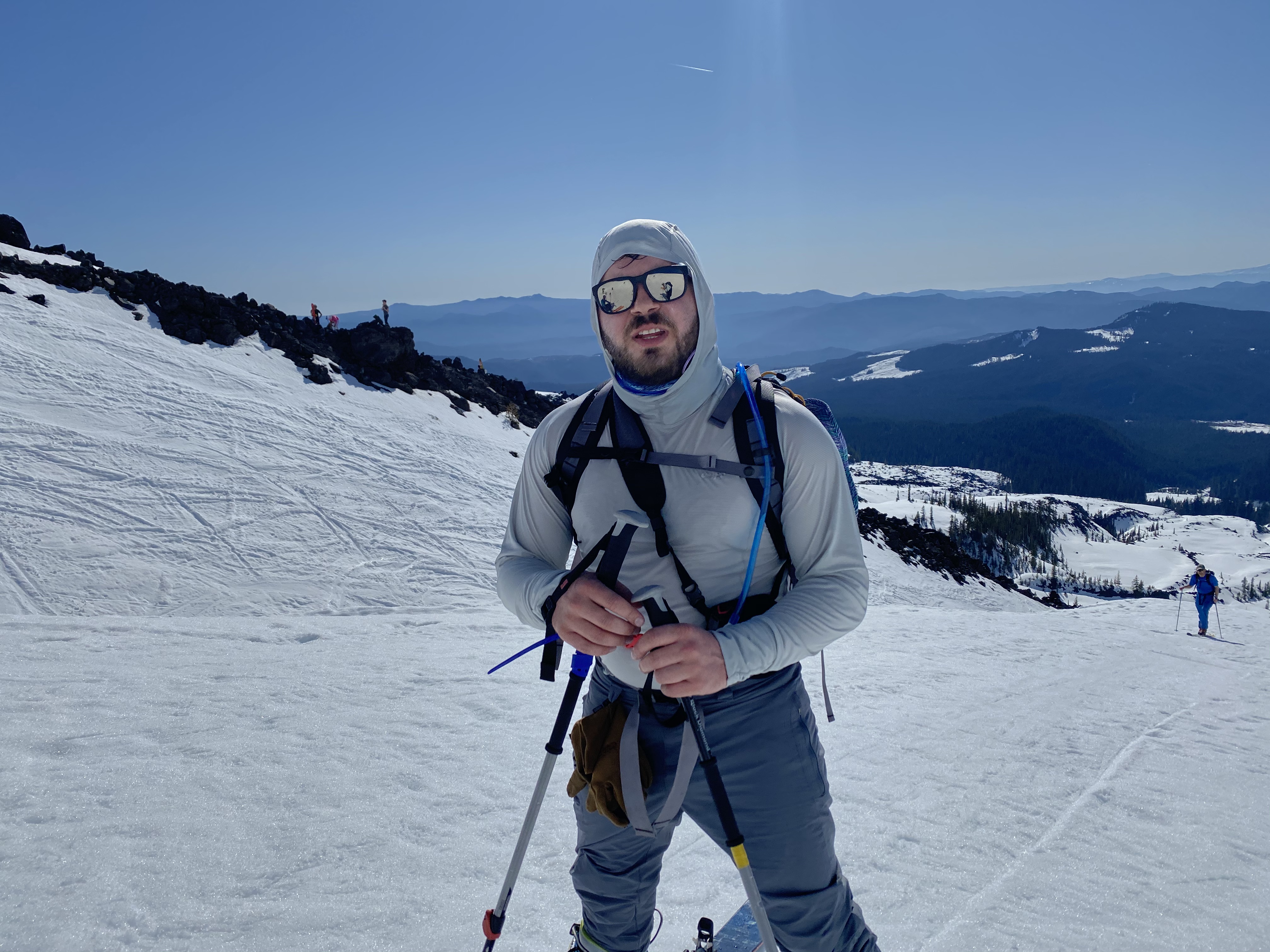 Mike taking a break on Saint Helens.