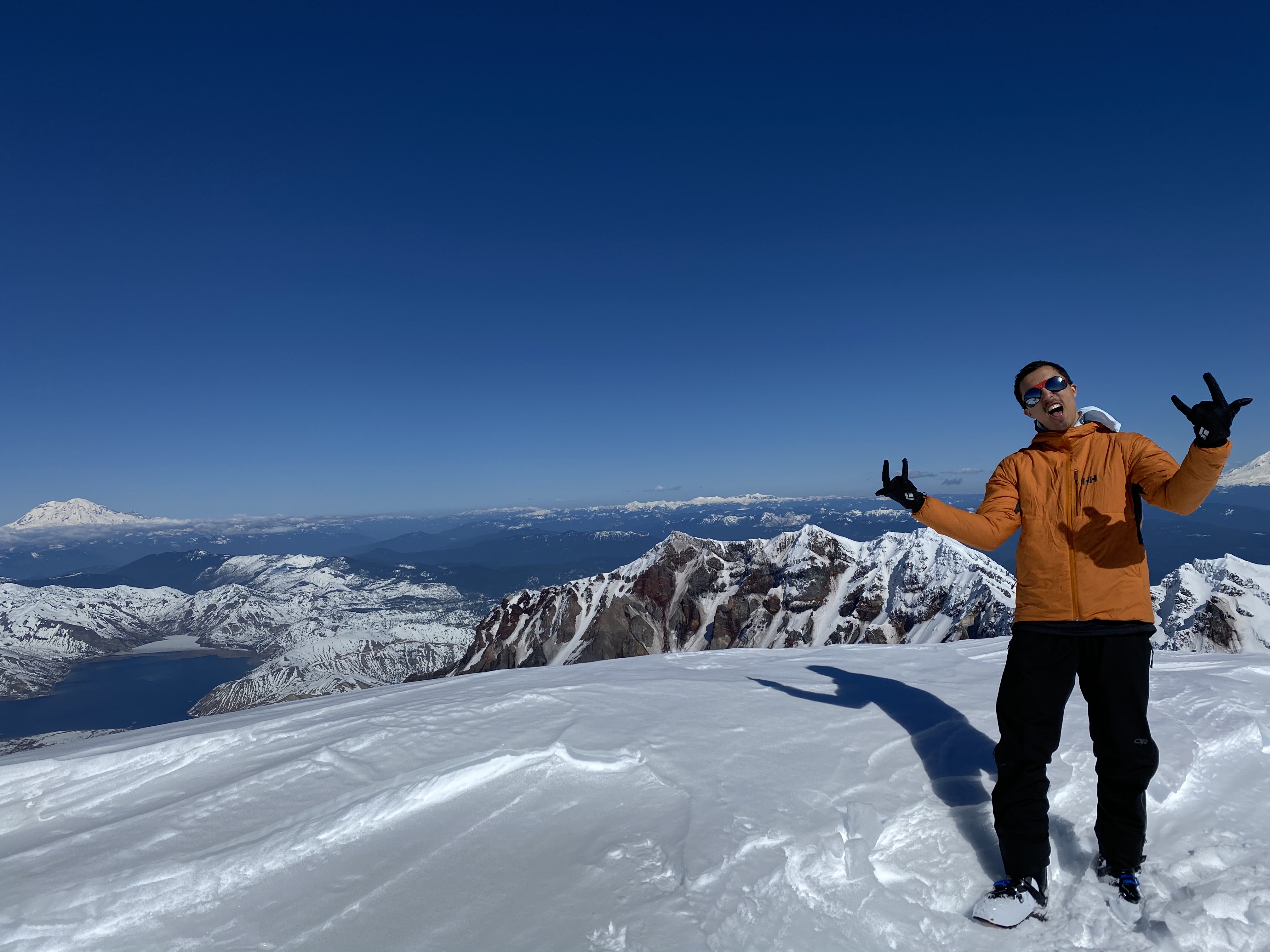 Yoshio at the summit Mount Saint Helens.