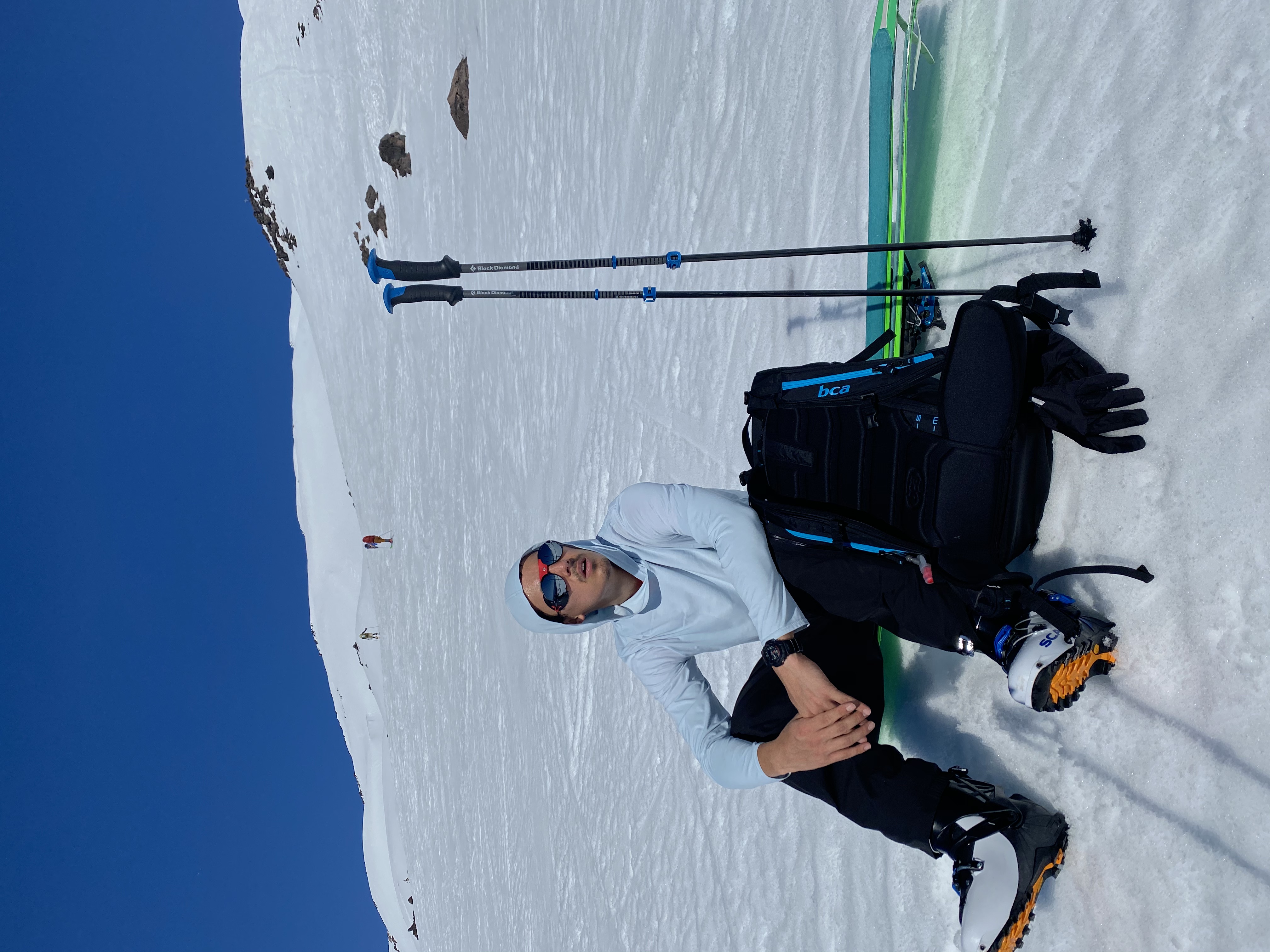 Yoshio taking a break on Saint Helens.