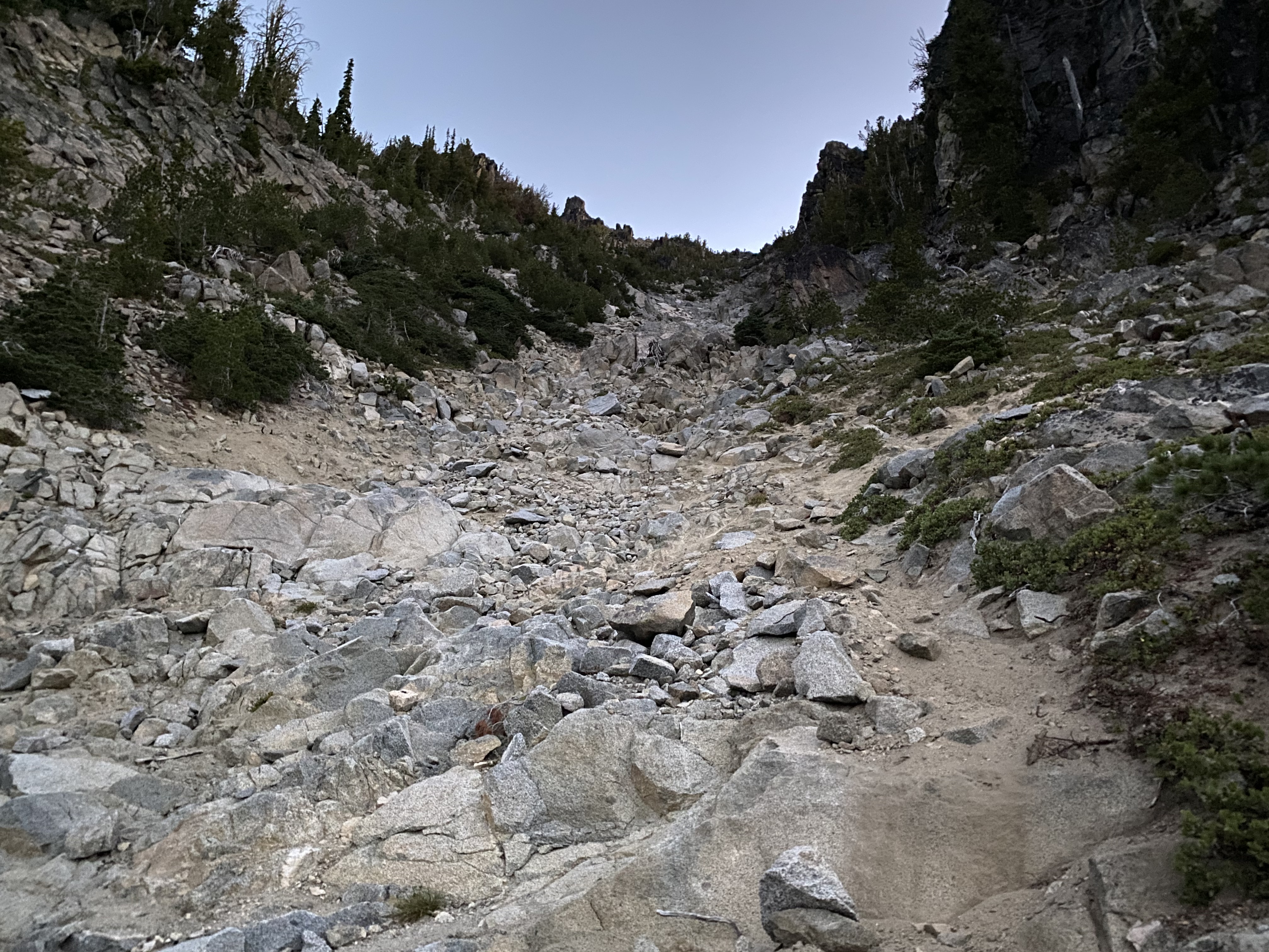 The bottom of the Cascadian Couloir.