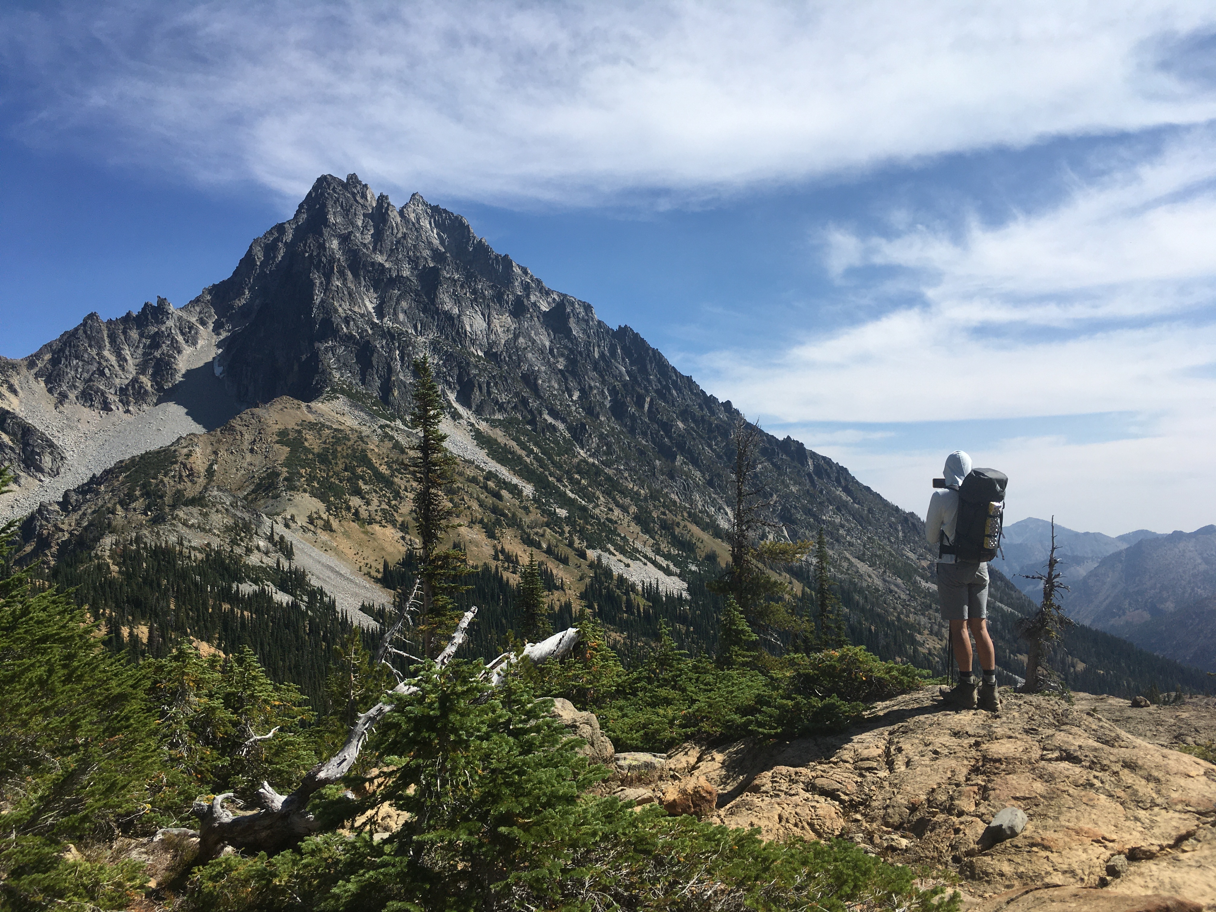 Yoshio taking in the view of Mount Stuart.