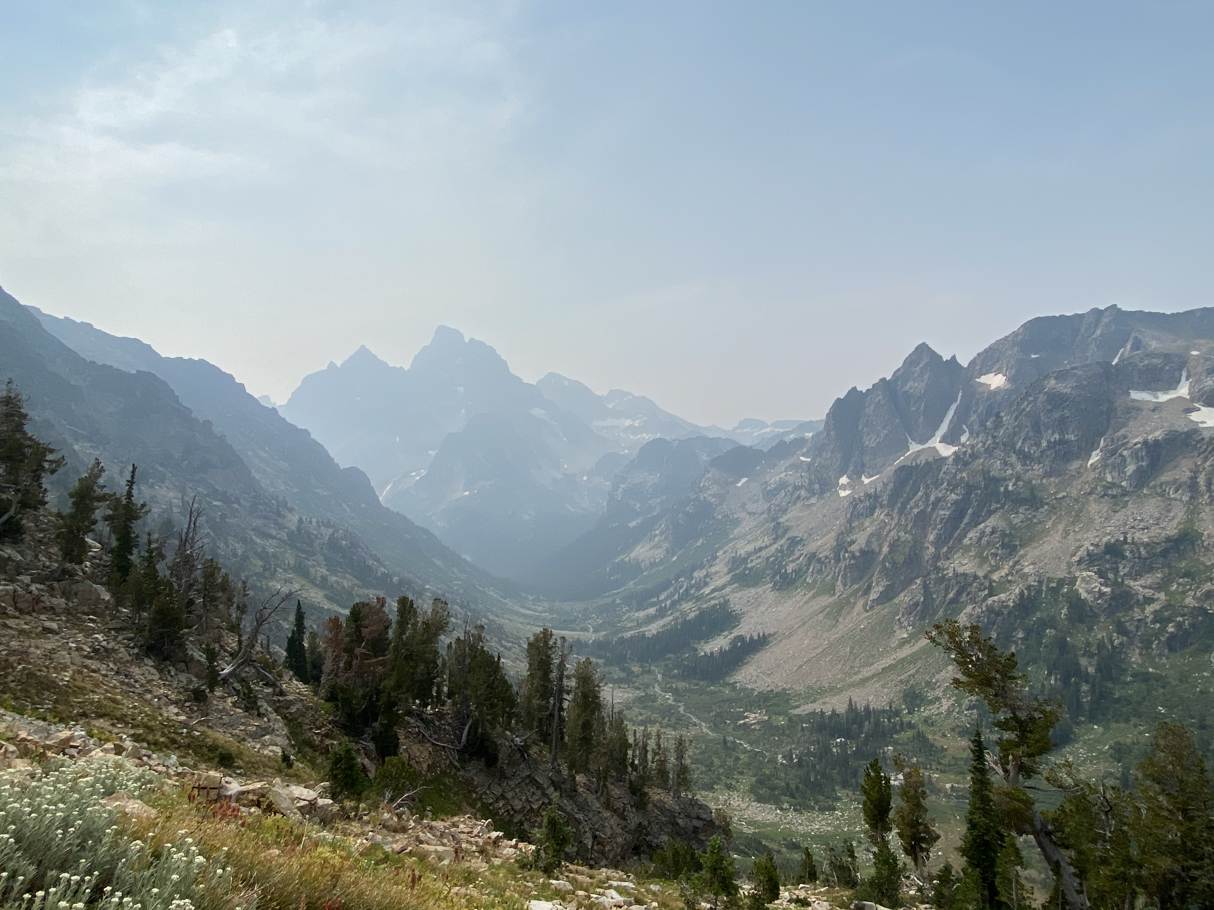 A view of the Grand Teton from the Paintbrush Divide Trail.