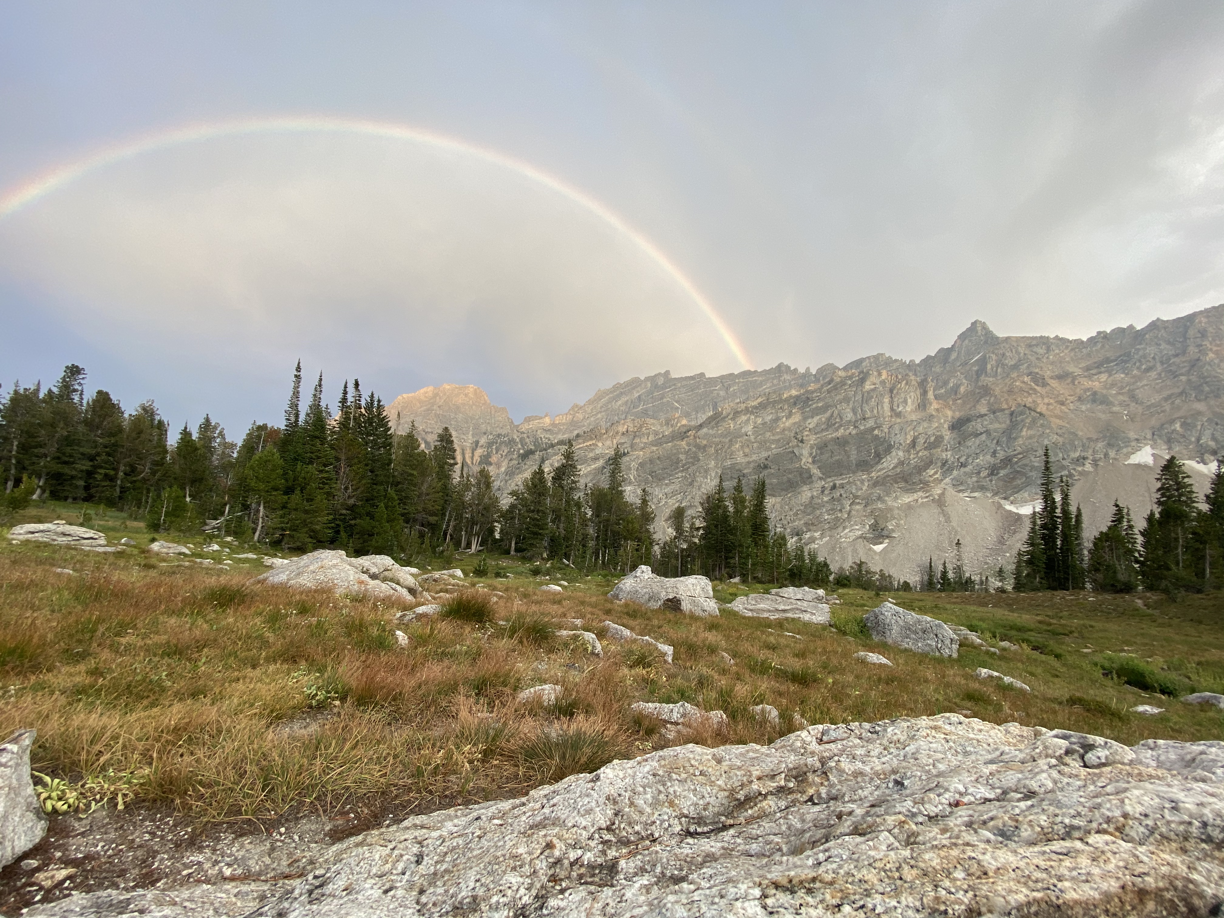 A rainbow at Holly Lake camp.