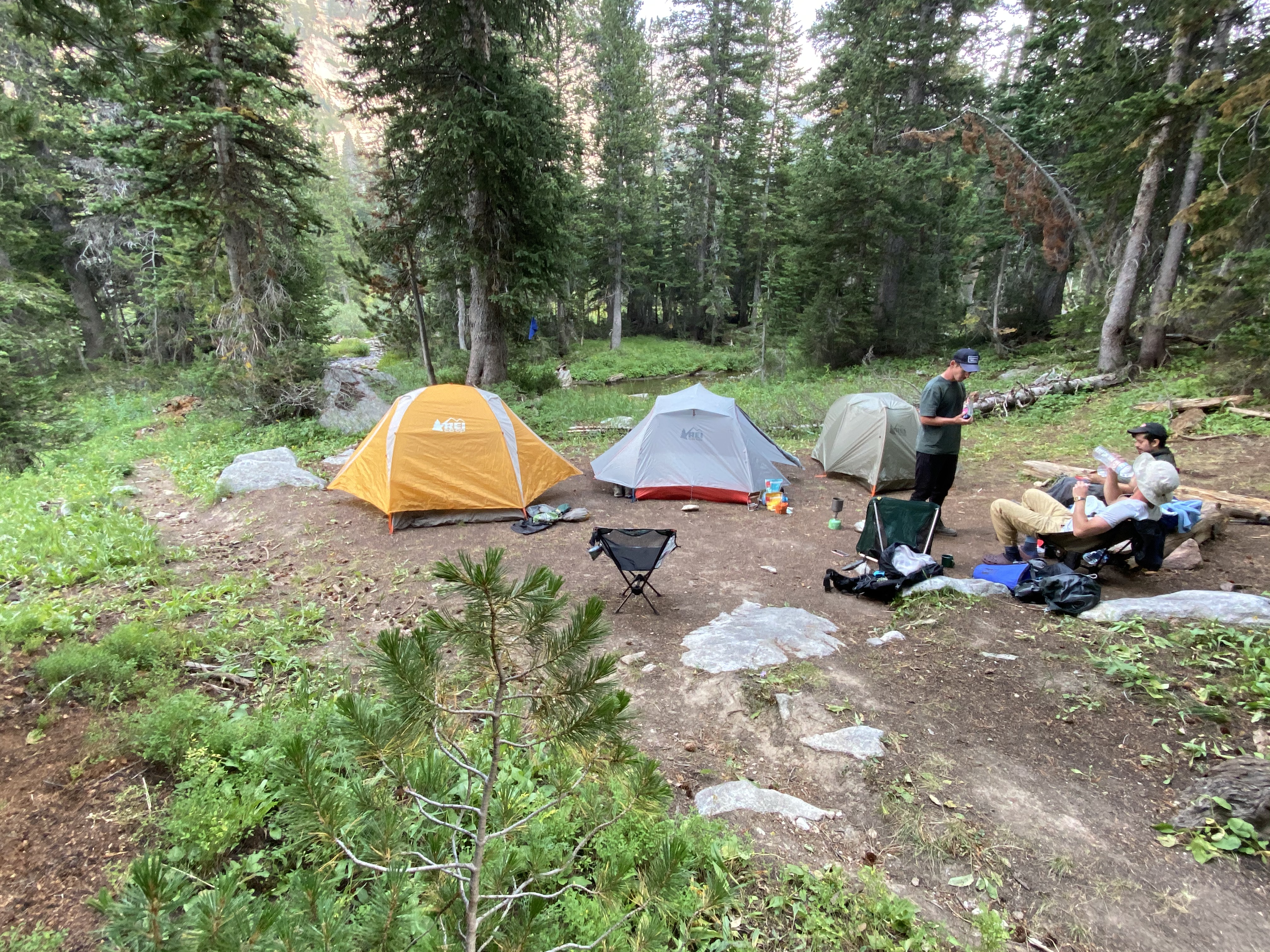 Our campsite at South Fork Cascade Canyon.
