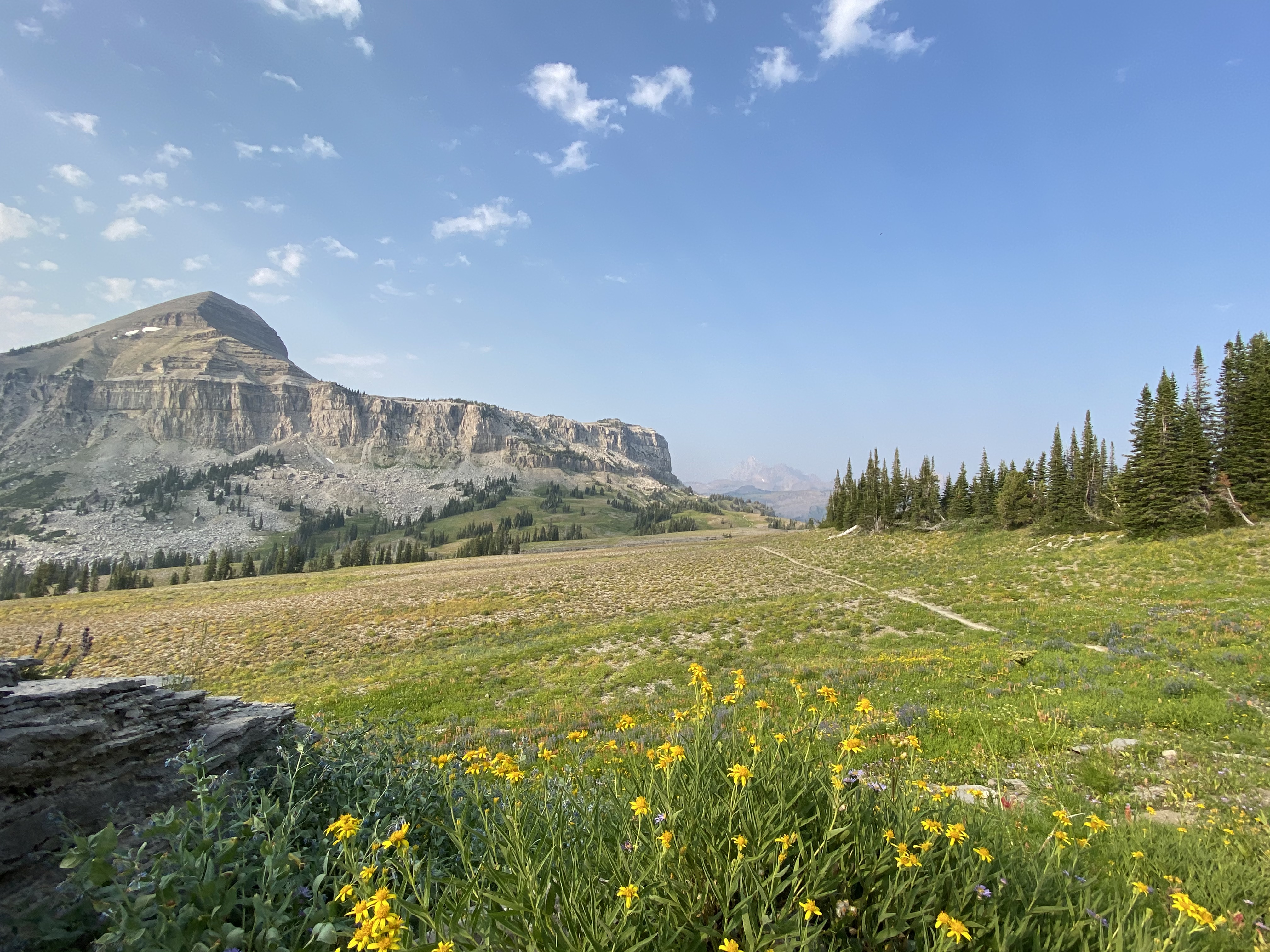 A view of Fossil Mountain from the Teton Crest Trail.