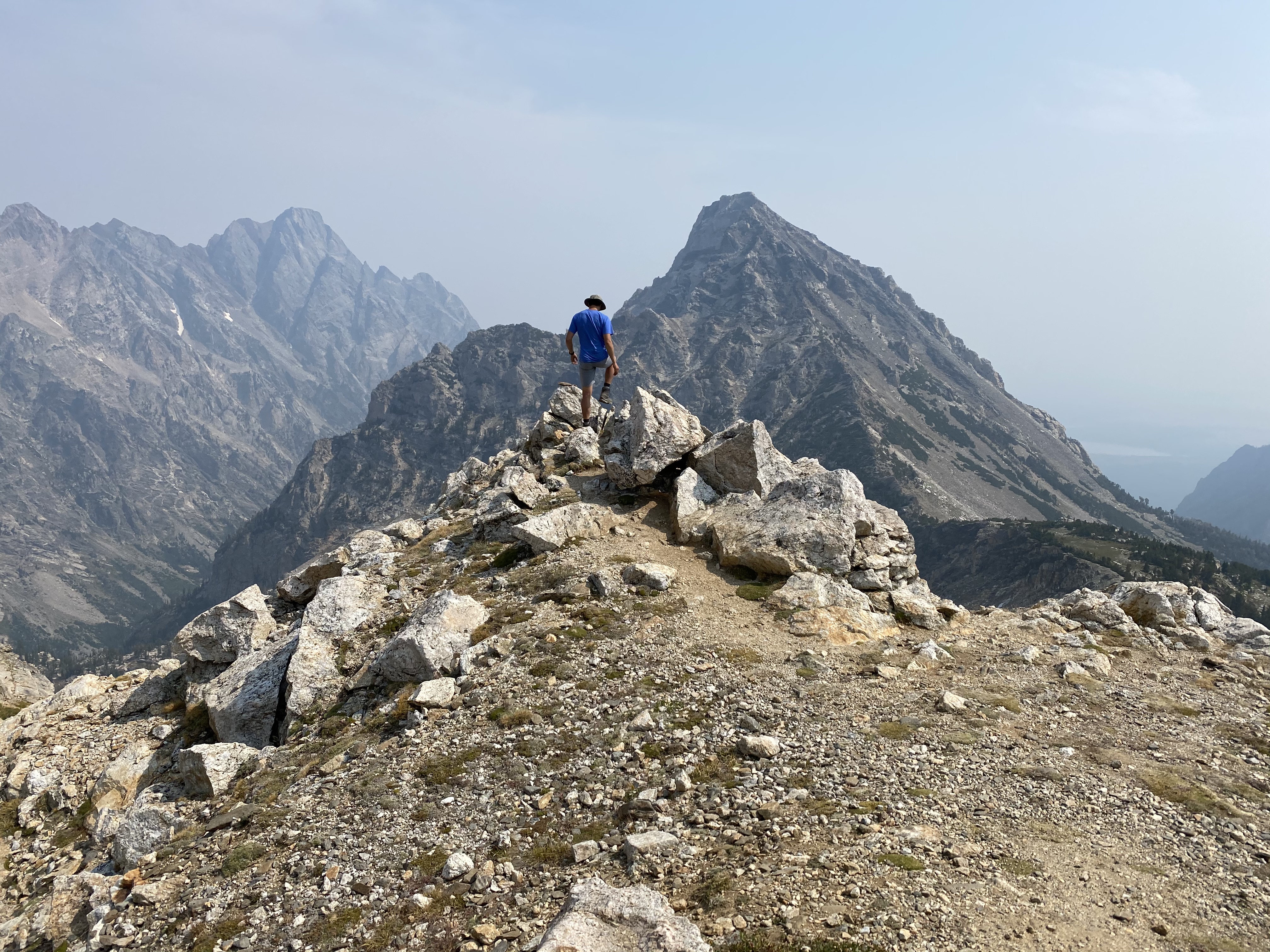 Yoshio with Mount Woodring in the background.